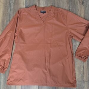 Rust Long Sleeve Windbreak Pullover